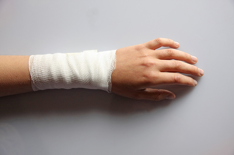 Bandaged arm